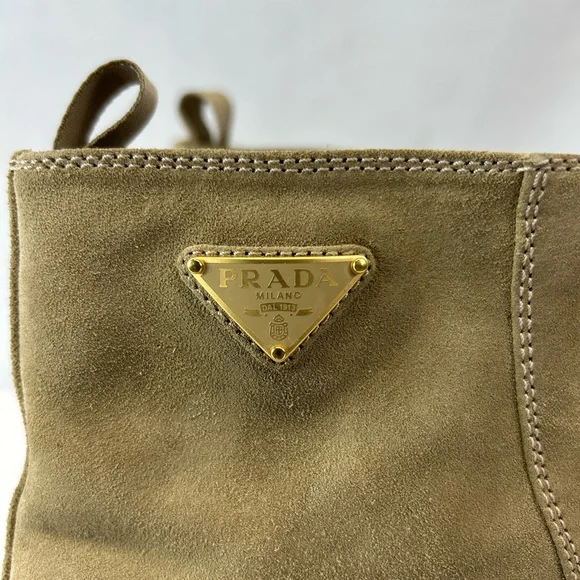 Prada
Suede Booties with Zip - Picture 2 of 9